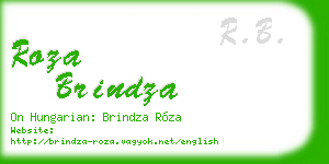 roza brindza business card